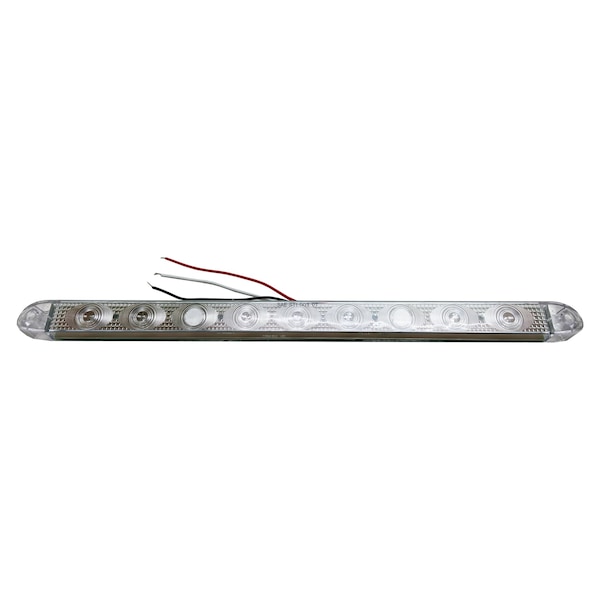 Race Sport 17In Screw Mount Hi-Power 9-Led Tail/Brake Light (Red W/ Clear Lens) RS-17-CLEAR - main